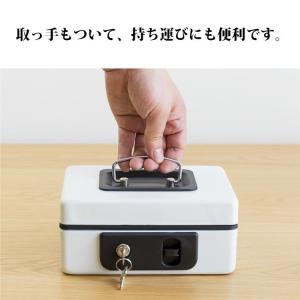 手提げ金庫 小型 A6 鍵付き 鍵式 M200...の詳細画像3