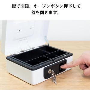 手提げ金庫 小型 A6 鍵付き 鍵式 M200...の詳細画像4