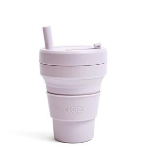 stojo Jr.Cup 8oz 250ml ストージョジュニアカップ ストロー付 小型折り畳みカップ 水筒 ポータブル (LILAC)の商品画像