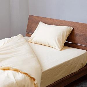 ボックスシーツ セミダブル 綿100% 防ダニ コットンツイル 120×200×25cm (アイボリー)の商品画像