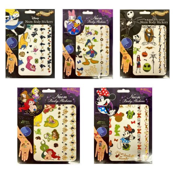 【在庫限り】ボディステッカー ディスニー 暗闇で光る プリンセス ドナルド ミニー アリス ハロウィ...
