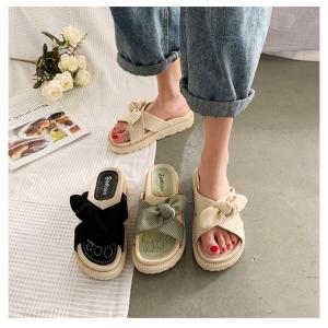 厚底 サンダル スリッパ リボン レディース サマーサンダル 可愛い フラットサンダル 夏シューズ 姫系 美脚 おしゃれ 夏用サンダル 歩きやすい 室内 室外