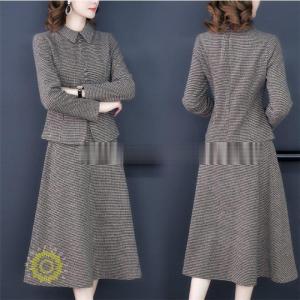 ハイグレード スカート スーツ ウィングカラー 高品質 結婚式 顔合わせ