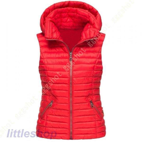 ダウンベスト レディース 秋冬 あたたかい おしゃれ かわいい 軽量 防風 フード付き ダウンジャケ...