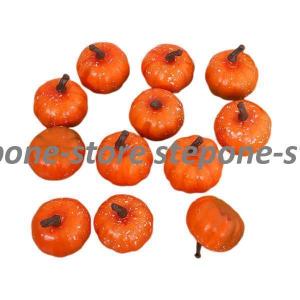 ミニパンプキン 本物そっくりの収穫用カボチャ ハロウィン ホリデーデコレーション オレンジ｜amistad-2