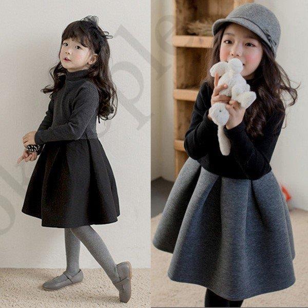 韓国子供服 ドレス 長袖ワンピース 子供ドレス ワンピースドレス 発表会/演奏会/入園式/卒園式/入...