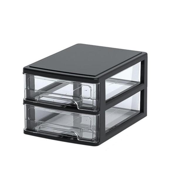 収納ボックス 引き出し 2段 小物入れ 文房具収納 化粧品 卓上収納 家庭用 会社用 事務用品 整理...