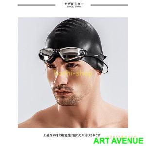 スイミングゴーグル水泳大人耳栓付きレディースメ...の詳細画像2