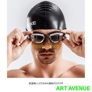 スイミングゴーグル水泳大人耳栓付きレディースメ...の詳細画像3
