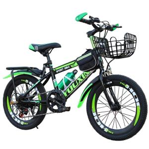 子供用自転車調節可能なシート 18/20/22/24 インチ 男の子女の子 キッズバイクスポーツ カゴ付き 付きキック スタンド ハンド ブレーキ バスケット フェンダー