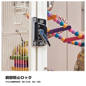 クリアアクリル鳥かご 複数飼い大型インコ ケー...の詳細画像2