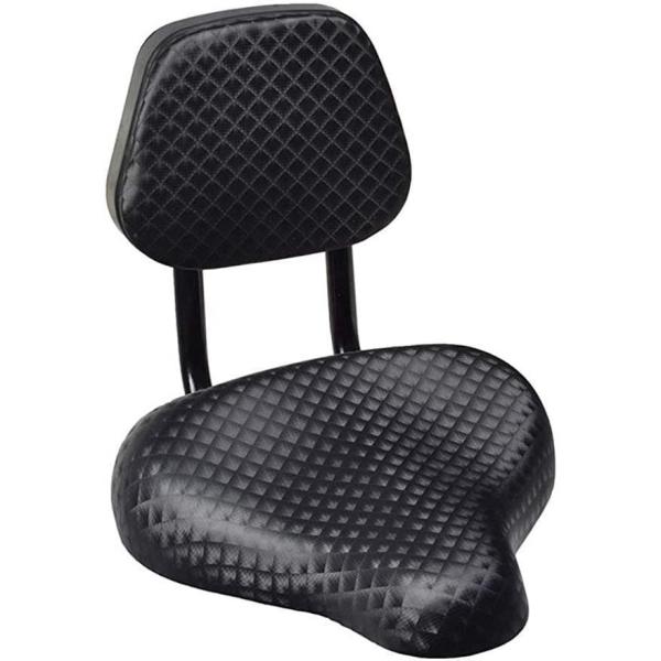 ユニバーサル背もたれサポート付き自転車サドルシート、サイクリングシートクッションワイドコンフォートソ...