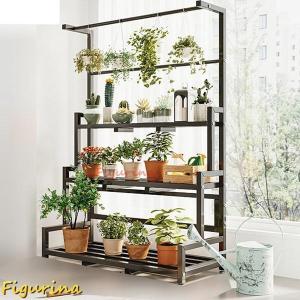 ガーデンラック フラワースタンド 屋外 室内 観葉植物 盆栽棚 スタンド 植木鉢台 花置き棚 植物スタンド S＆L風通しいい 収納 錆びない 棚