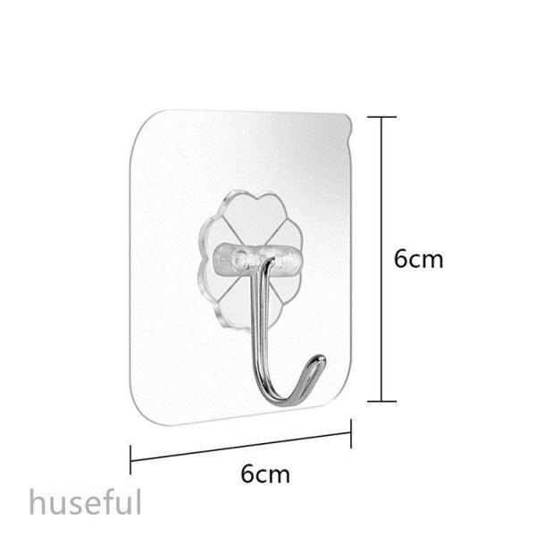 フック 粘着フック はがせる 透明 防水 超強力 壁掛けフック 浴室 キッチン 貼り付け跡なし 耐荷...