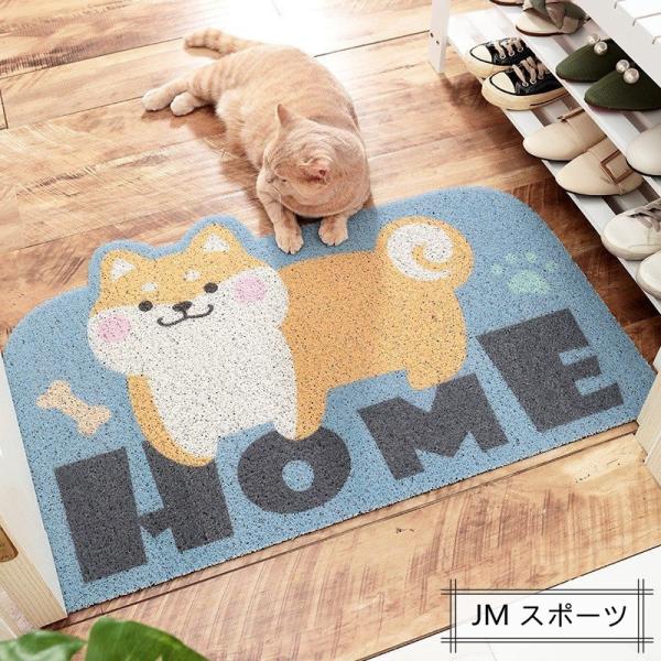 ラグ 玄関マット カーペット 泥落とし 屋外 屋内 滑り止め おしゃれ インテリアマット  猫 かわ...