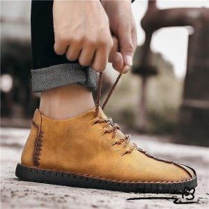 シューズ メンズ 紳士靴 革靴 フラットソール レザーシューズ PUシューズ 履きやすい カジュアル シンプル 大きいサイズあり ワークシューズ 切｜amistad-3