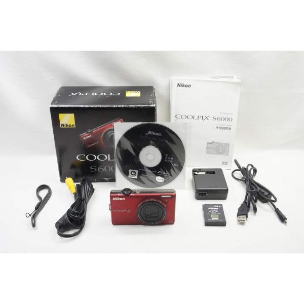 【適格請求書発行】Nikon ニコン COOLPIX S6000 コンパクトデジタルカメラ レッド ...