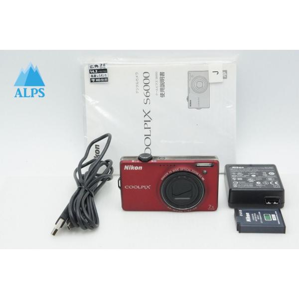 良品 Nikon ニコン COOLPIX S6000 コンパクトデジタルカメラ フラッシュレッド 2...