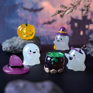 （1点）蓄光樹脂ディスプレイ装飾 ハロウィーン ゴースト かぼちゃ 魔法薬 魔法帽子　夜光ディスプレイ　ハロウィーンデコレーション