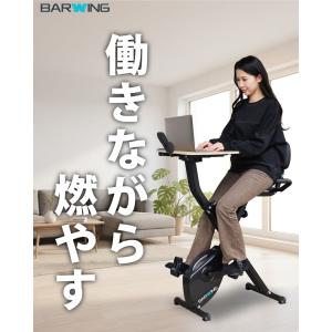 木製デスク付き しながらバイク フィットネスバ...の詳細画像1