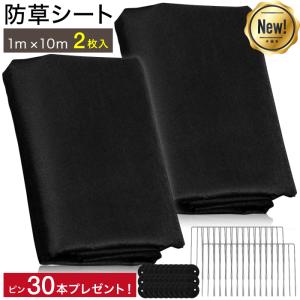 ★コミコミ価格★ 防草シート 除草シート 雑草シート 草シート 固定ピン テープ 1m×10m 2セット 不織布 10年 高耐久 超高耐久 ガーデニング 人工芝