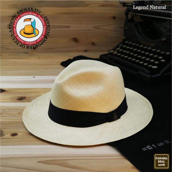 パナマハット レジェンド 本物はナローバンド パナマ帽子 メンズ エクアアンディーノ ノーマルブリム...