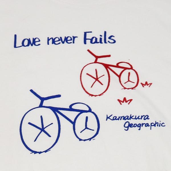 鎌Tシャツ 【YoYoシリーズ / 自転車 Love never fails】ギフトに最適 シルクプ...