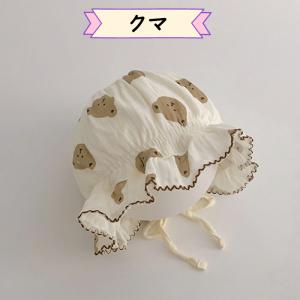 ベビー 帽子 ガーゼ ひも付き お宮参り 新生...の詳細画像2