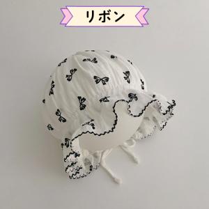 ベビー 帽子 ガーゼ ひも付き お宮参り 新生...の詳細画像5