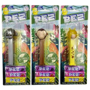 PEZ ペッツ　PEZimals、 クリア３種セット、クリスタルバージョン、アメリカ台紙　PEZimals｜amoju