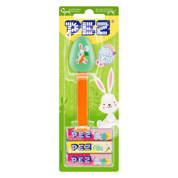 PEZ ペッツ　イースターシリーズ、ウサギ柄のタマゴ、2024年版、ヨーロッパ台紙　Easter E...