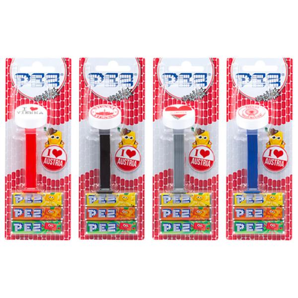 PEZ ペッツ　I LOVE AUSTRIA、4種セット、台紙付き、2017年発売　I love V...
