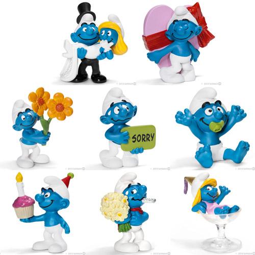 SMURF スマーフ　20746 〜 20753　2013年発売　お祝いシリーズ　全8種セット