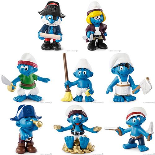 SMURF スマーフ　20760 〜 20767　2014年発売　海賊シリーズ、全8種セット　シュラ...