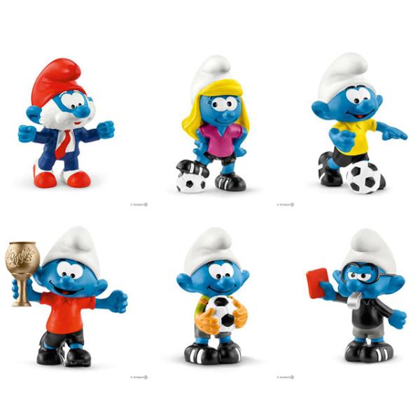 SMURF スマーフ　20804 〜 20809　2018年版　サッカーシリーズ、全6種セット　シュ...