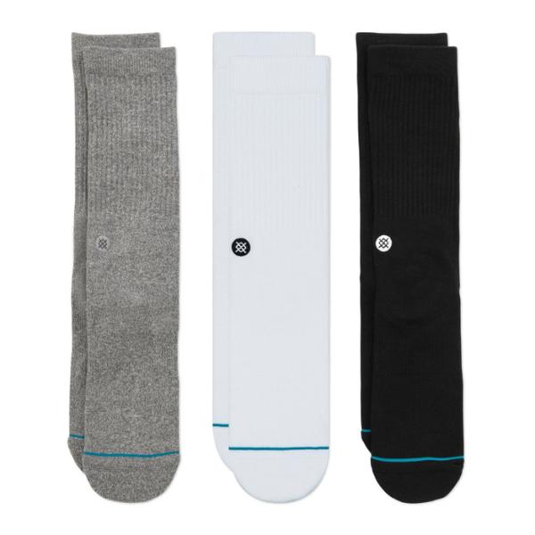 STANCE スタンス SOCKS ソックス 靴下  ICON 3 PACK 3足セット クルーソッ...