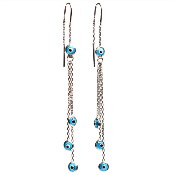 ナザルボンジュウ＆シルバーチェーン スウィングピアス ピアス アメリカンピアス チェーンピアス ロン...