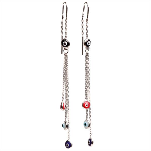 ナザルボンジュウ＆シルバーチェーン スウィングピアス ピアス アメリカンピアス チェーンピアス ロン...