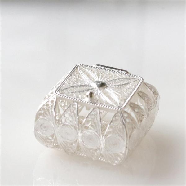 南トルコの伝統工芸　テルキャリ・ジュエリーボックス/ピルケース Silver925 Telkari ...