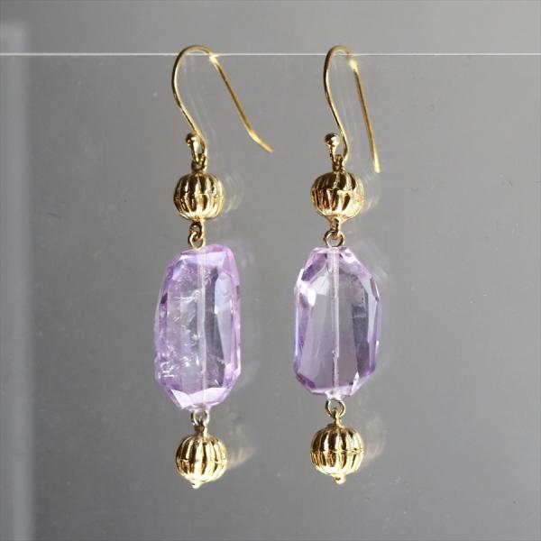 Jaipur ジャイプール 天然石シルバーピアス カラーストーン アメジストピアス