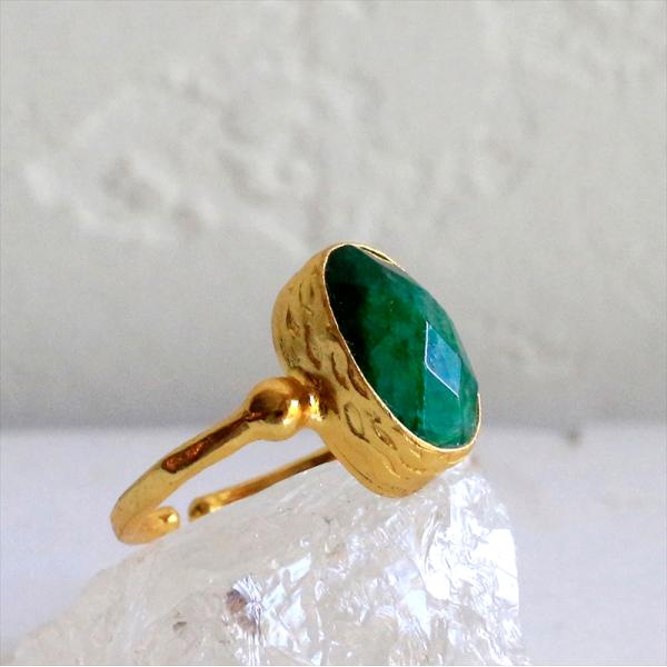 グリーンジェイド 翡翠 リング /オーバル Green Jade Ring アルサメイア トルコジュ...