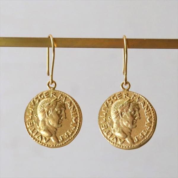 アンティークコインピアス 古代ローマ帝国 皇帝マクシミニス