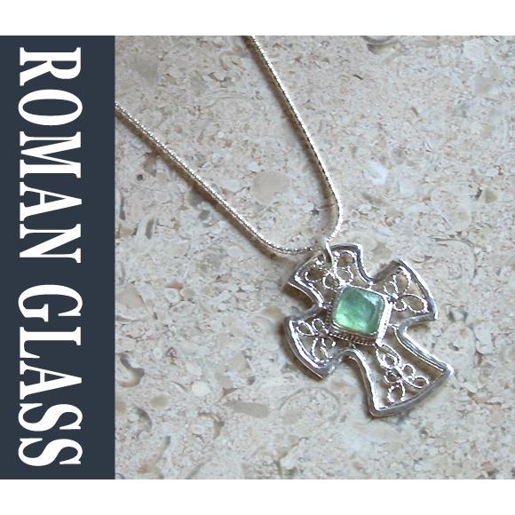 The Roman Glass Company ローマングラスカンパニー 古代ガラスとシルバーペンダ...