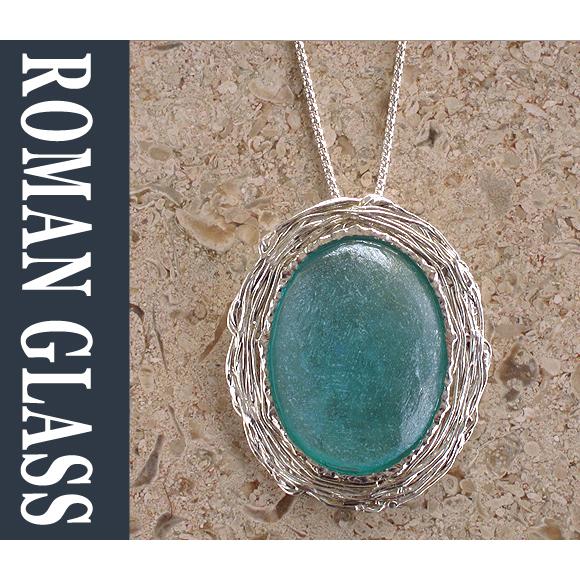 ローマンガラスカンパニー/ネックレス The Roman Glass Company イスラエル出土...