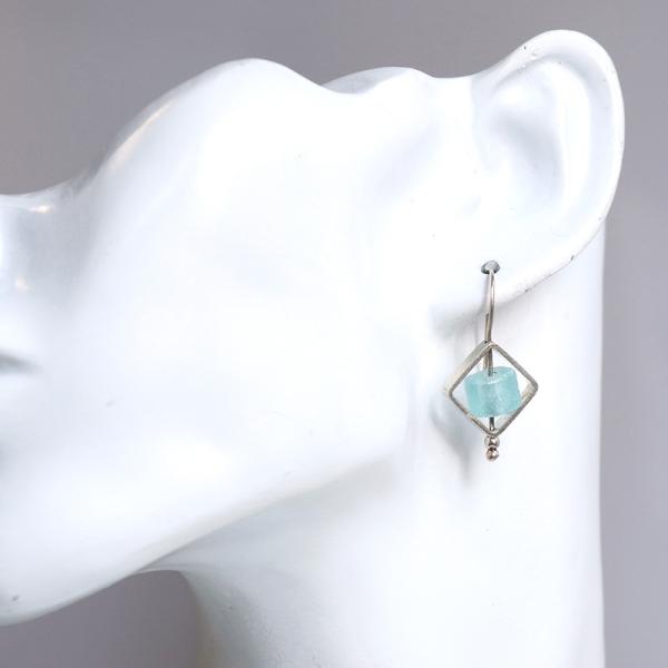 ローマングラス・イスラエル出土/ピアス  古代ガラス&amp;シルバー The Roman Glass Co...