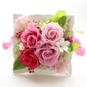 ミッキー＆ミニー Lボックス】フラワーボックス プリザーブドフラワー