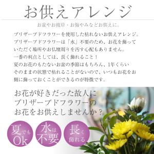 初盆 お供え プリザーブドフラワー仏花 ミニ仏...の詳細画像2