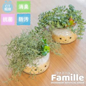 フェイクグリーン 多肉植物 サボテン 風水 人工観葉植物 造花 消臭アーティフィシャルグリーン おしゃれ 玄関 キッチン CT触媒 ギフト Famille ファミーユ L