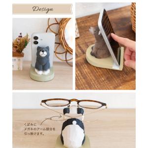 スマホスタンド メガネスタンド 卓上 木製 天...の詳細画像3