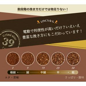 LINCS コーヒーミル 電動 39段階 臼式...の詳細画像4